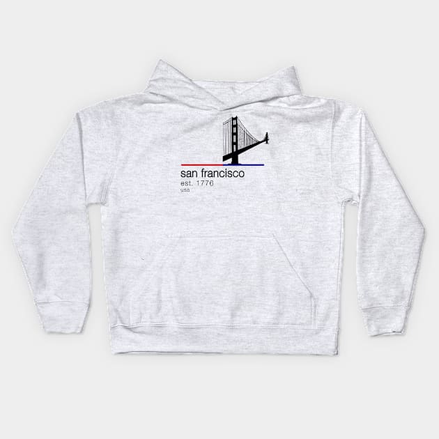 San Francisco Golden Gate Kids Hoodie by City HiStories